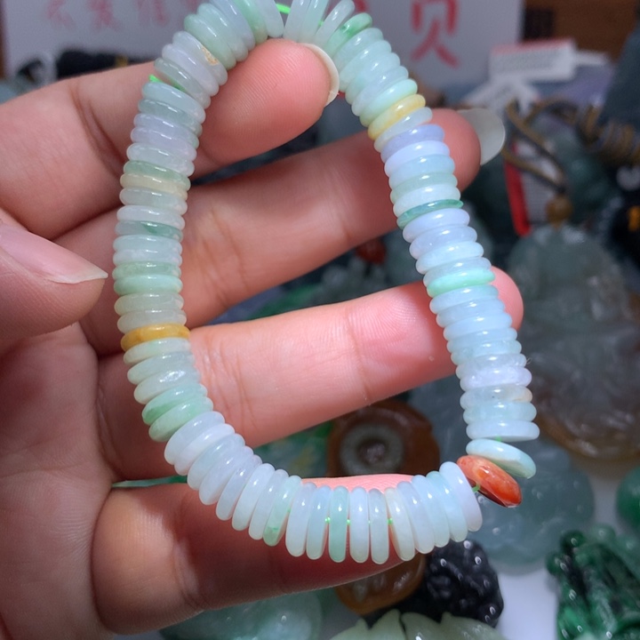 翡翠颈饰未镶嵌保真天然A货翡翠