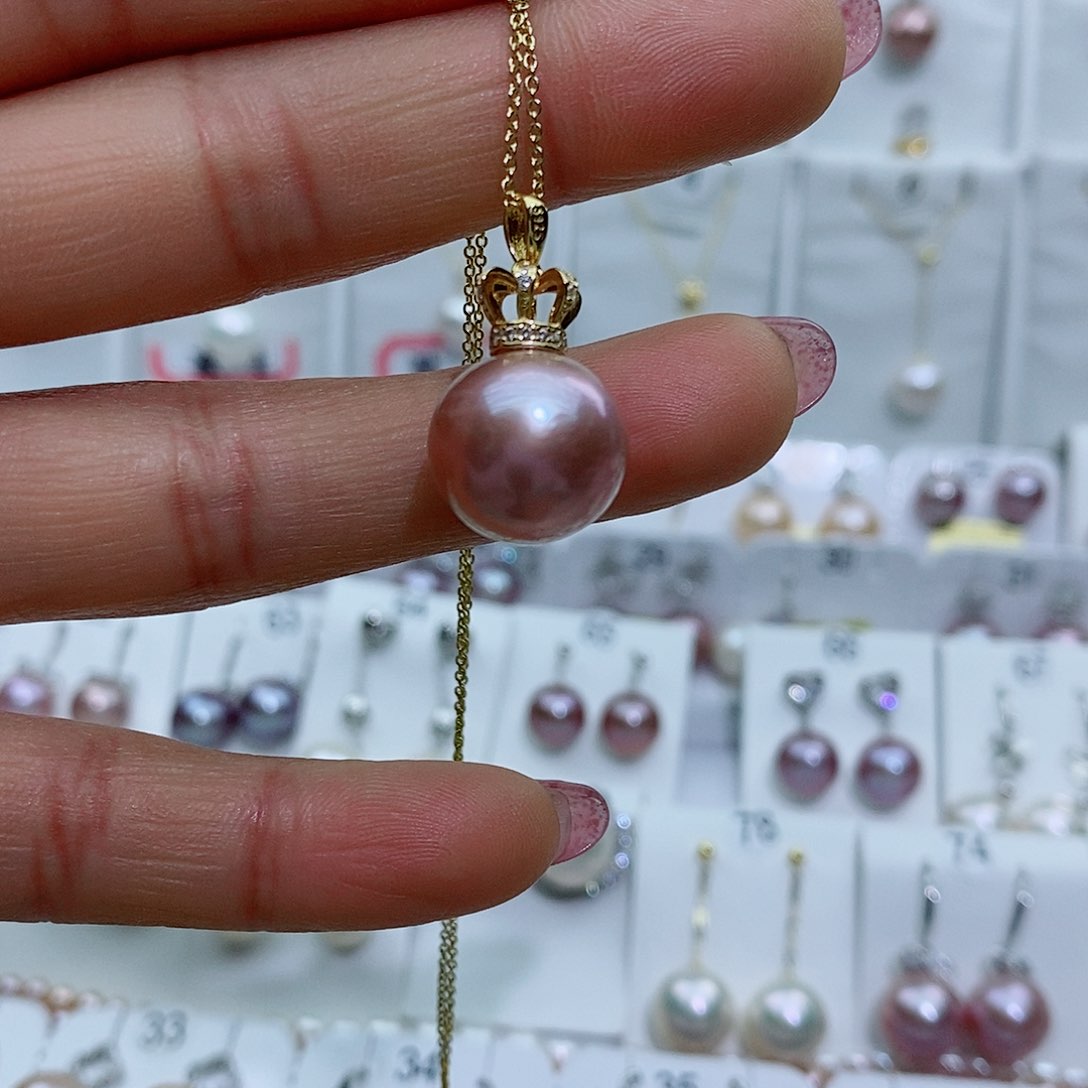 淡水珍珠吊坠(赠链)银S925镶嵌