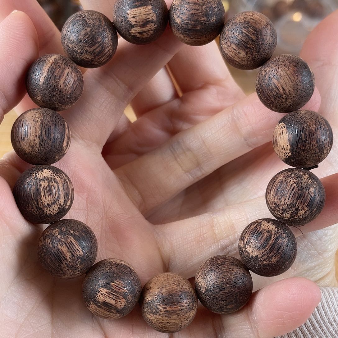 手串/手链降真香1.5碳化莺歌绿棋楠结晶