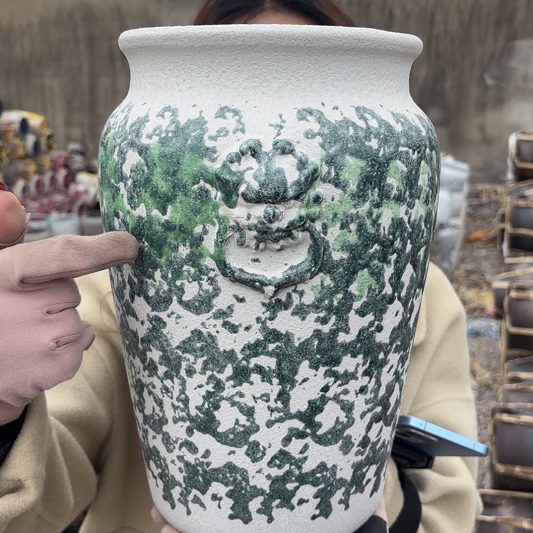 狮子头蓝绿色一个20*30