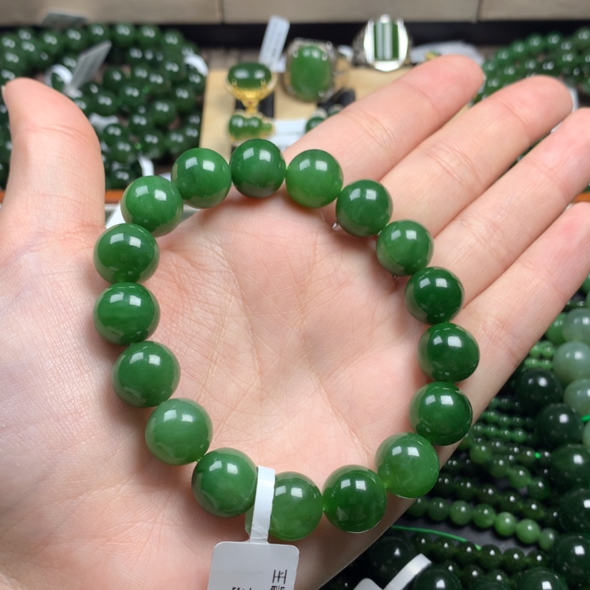 【闪购商品】和田玉（碧玉）手串未镶嵌波***头