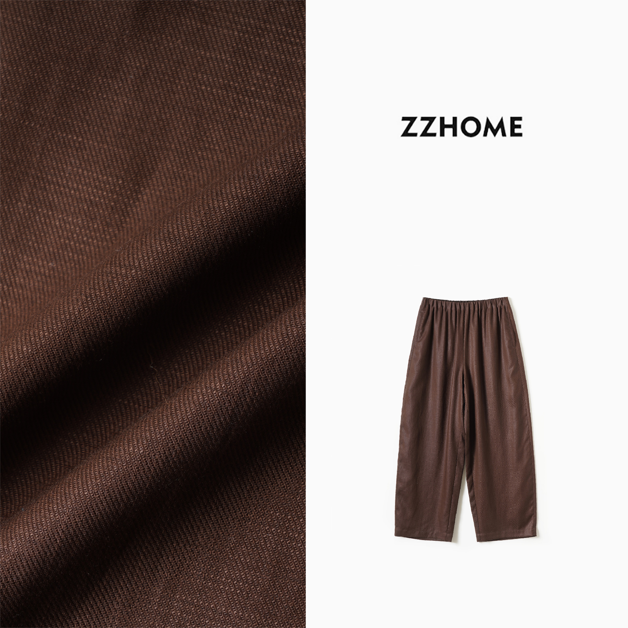 ZOZO HOME | 细节聚焦微光松紧腰时尚都市出行百搭9分裤q173703p