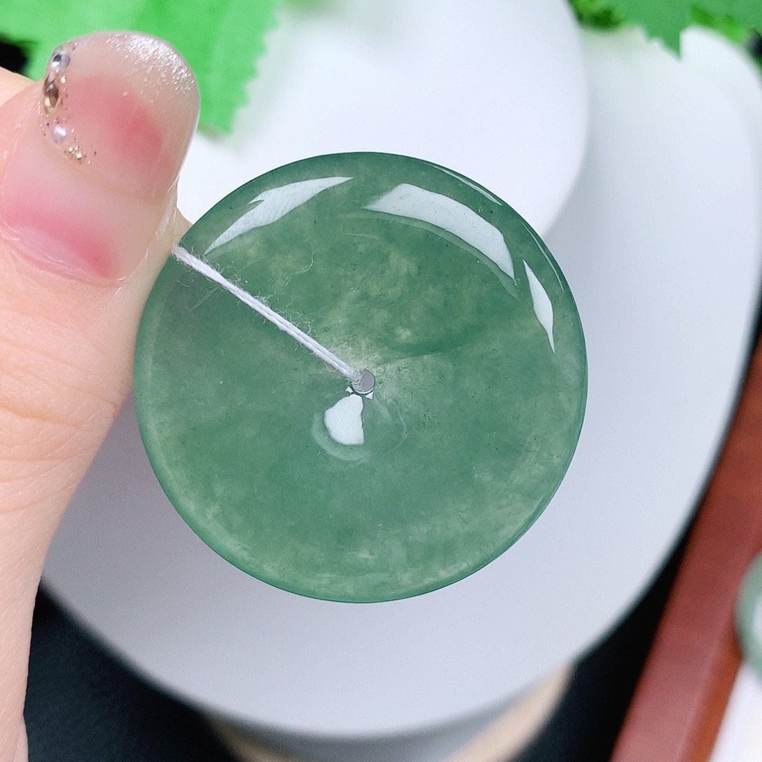 翡翠未镶嵌颈饰平安34.5-5.5