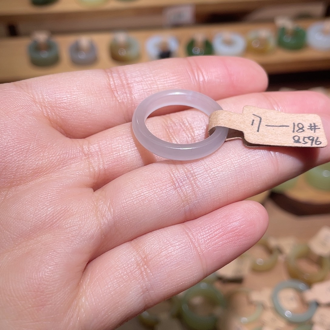 和田玉未镶嵌戒指18.2