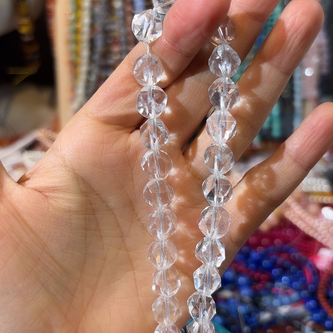 玛瑙/玉髓未镶嵌珠宝半成品白水卡9切一条