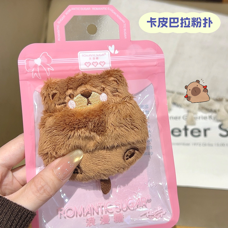 萌趣粉嫩猪猪大粉扑不吃粉服帖柔软厚实服帖气垫散粉粉扑-L