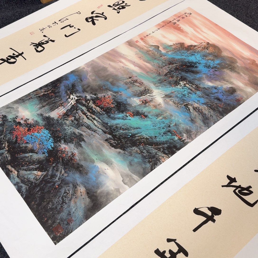 @***特国画纯手绘山水花鸟作品