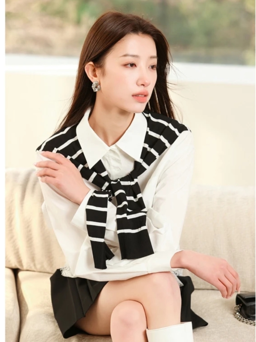 h841014886极简风夏季成人条纹护肩防风防晒披肩常规款