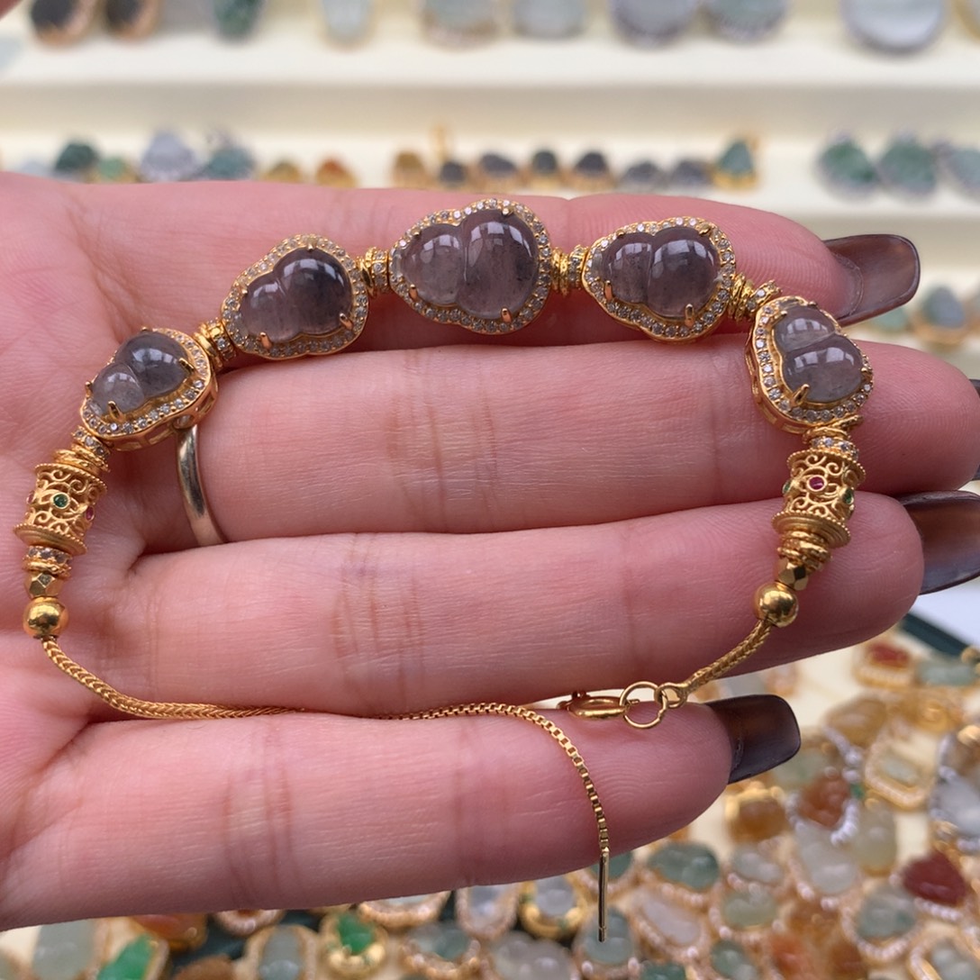 翡翠银S925镶嵌颈饰手链