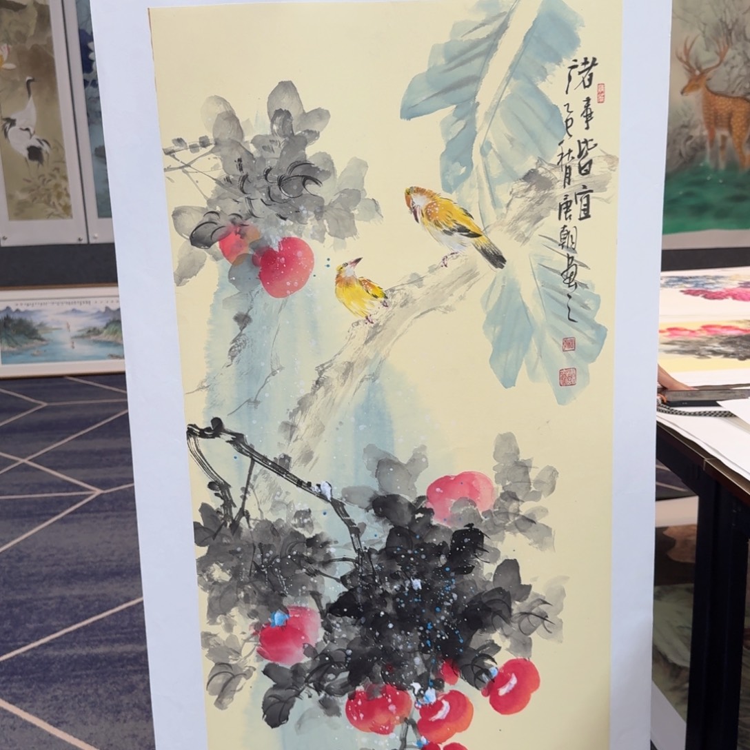 国画国画作品山水花鸟
