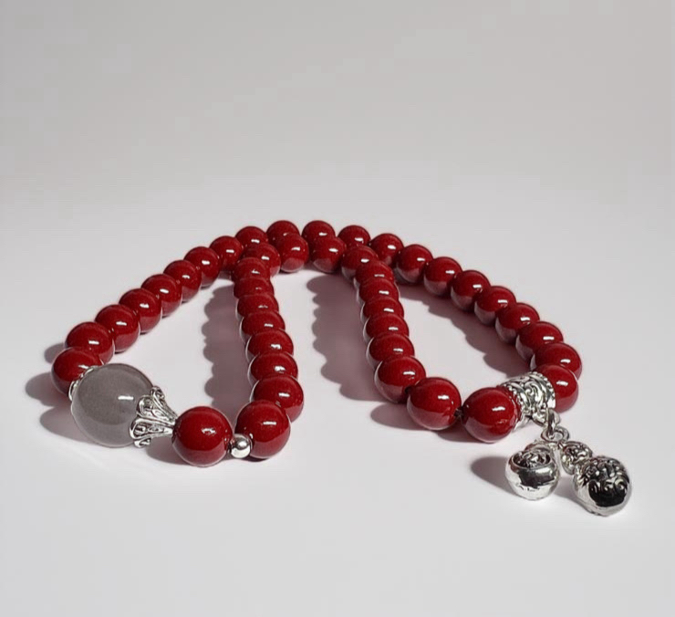 含辰砂工艺品S1183-双圈0.8+吊坠吊-无礼盒