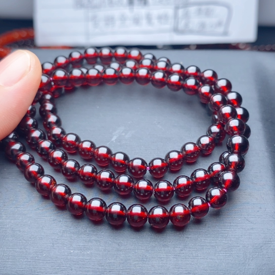 老****石榴石未镶嵌手链大漏