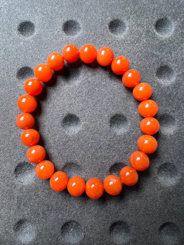 保山冷水河单圈柿子色原矿南红玛瑙