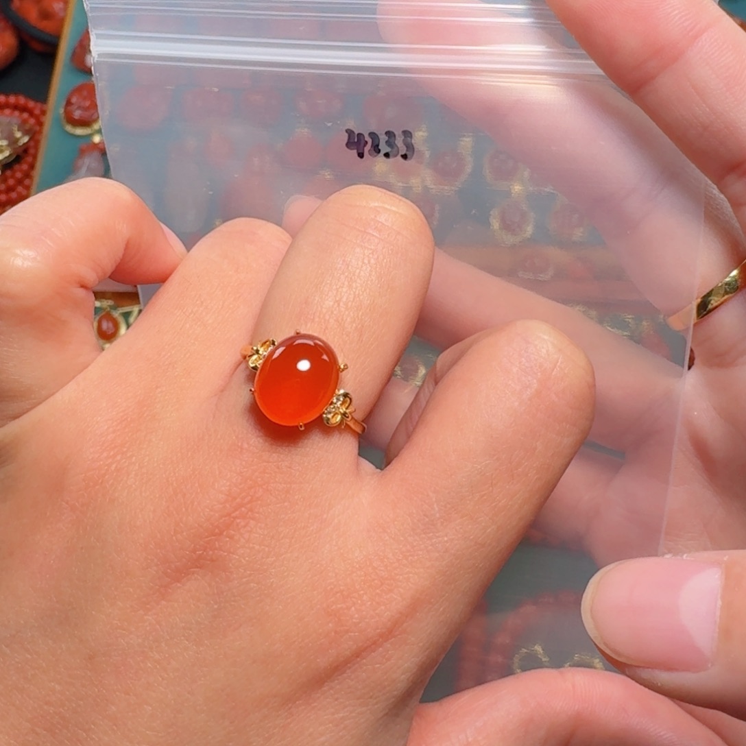 南红玛瑙南红银S925镶嵌