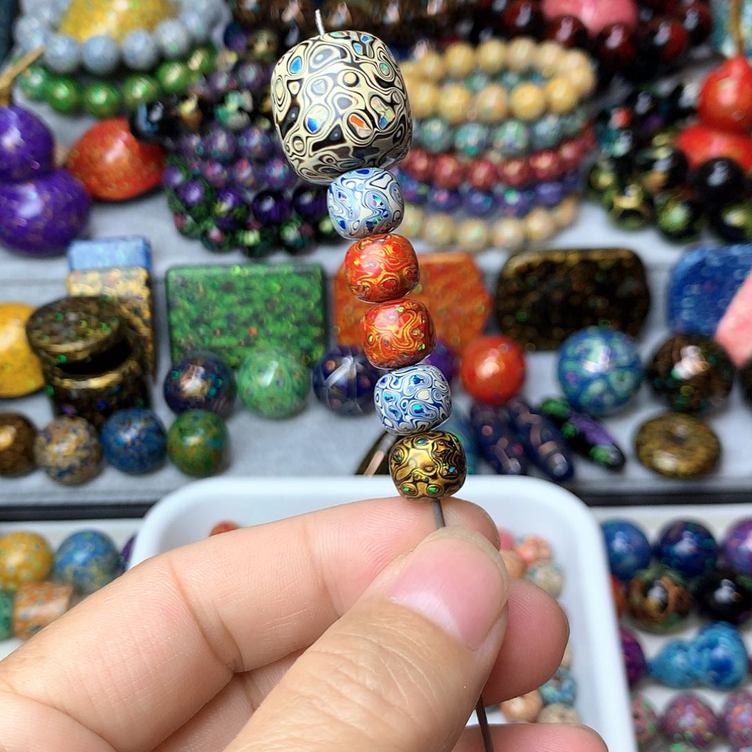 渴****嘴5颗9*10欧珀老型珠加一颗18*19欧珀老型珠