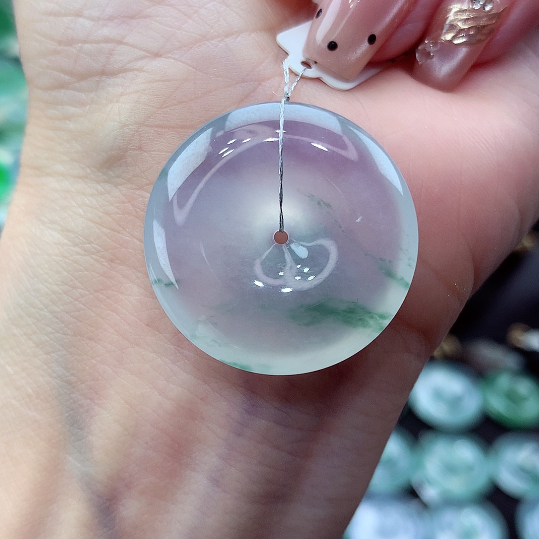 翡翠未镶嵌颈饰编号30尺寸26.3-5.6