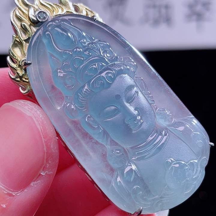 翡翠颈饰银S925镶嵌999999999