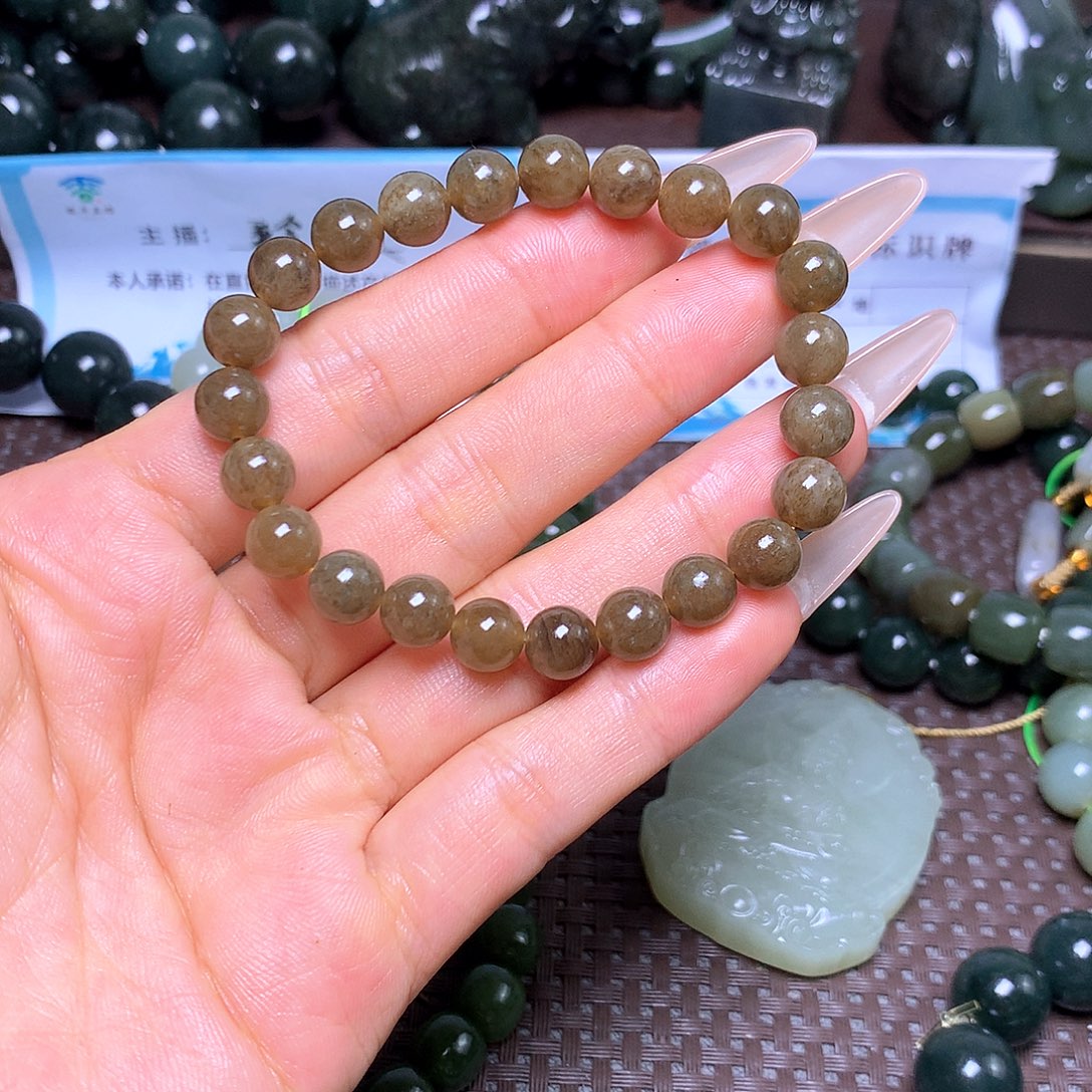 未镶嵌手串和田玉卡8