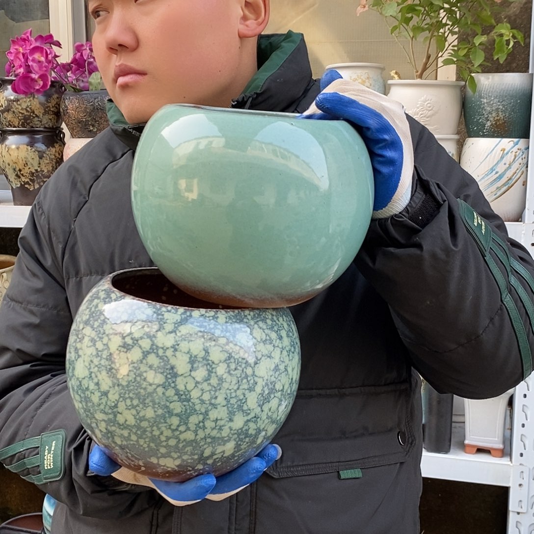 紫砂花盆口15高18福利