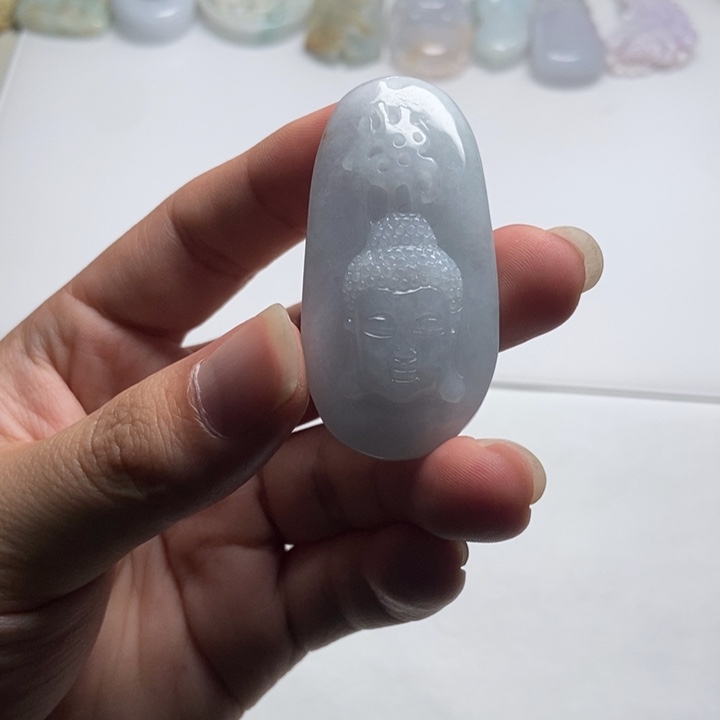 翡翠未镶嵌颈饰佛牌11