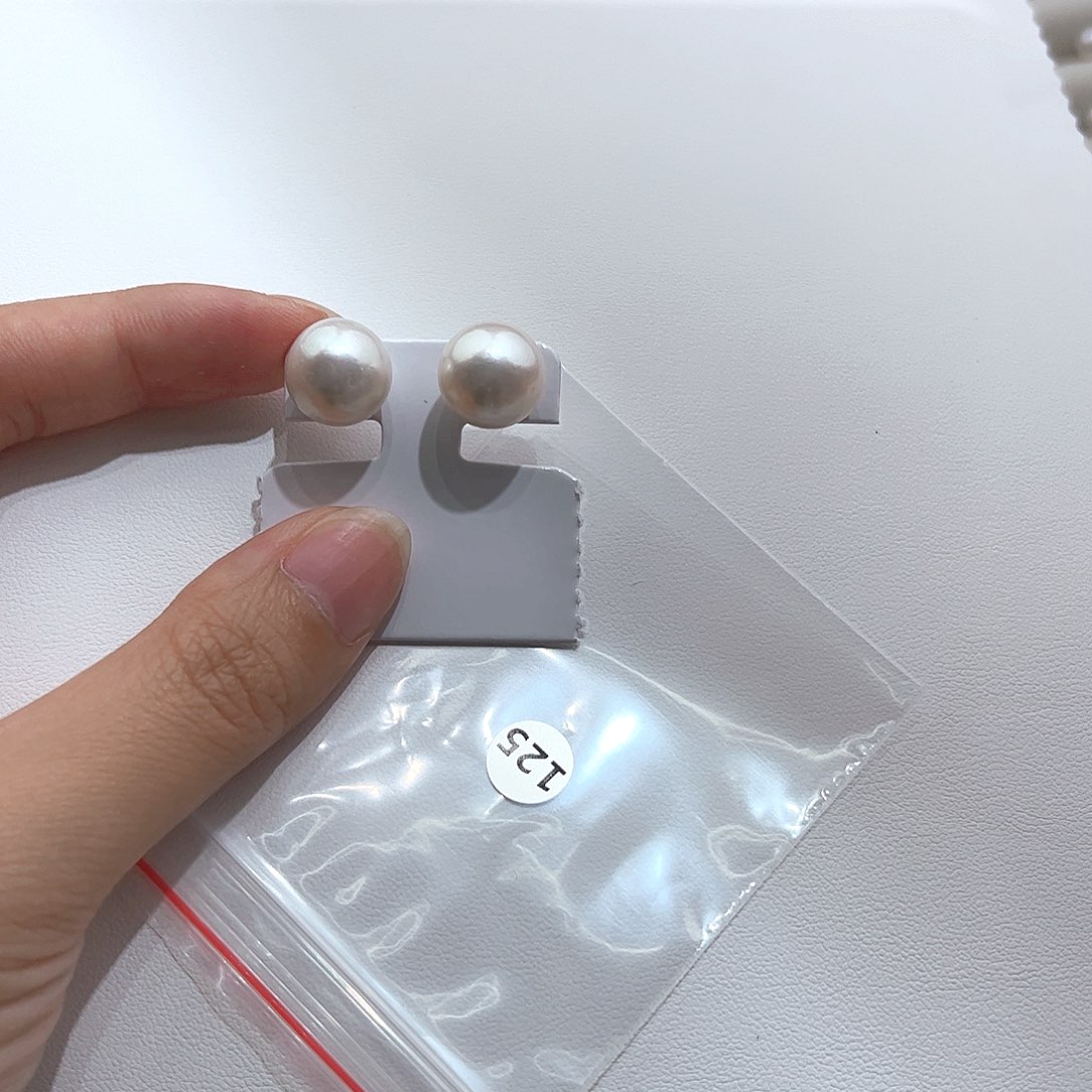 银S925镶嵌淡水珍珠耳饰