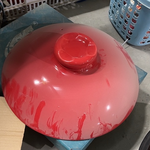 微瑕，不能明火，口径约35厘米盖dx大鱼标