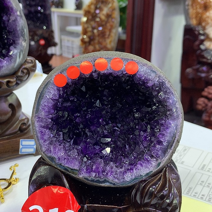 紫晶大型摆件（非配饰）银S925镶嵌蛋