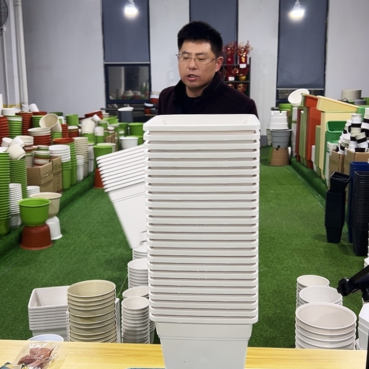 正品方盆口16高18白色5只无托