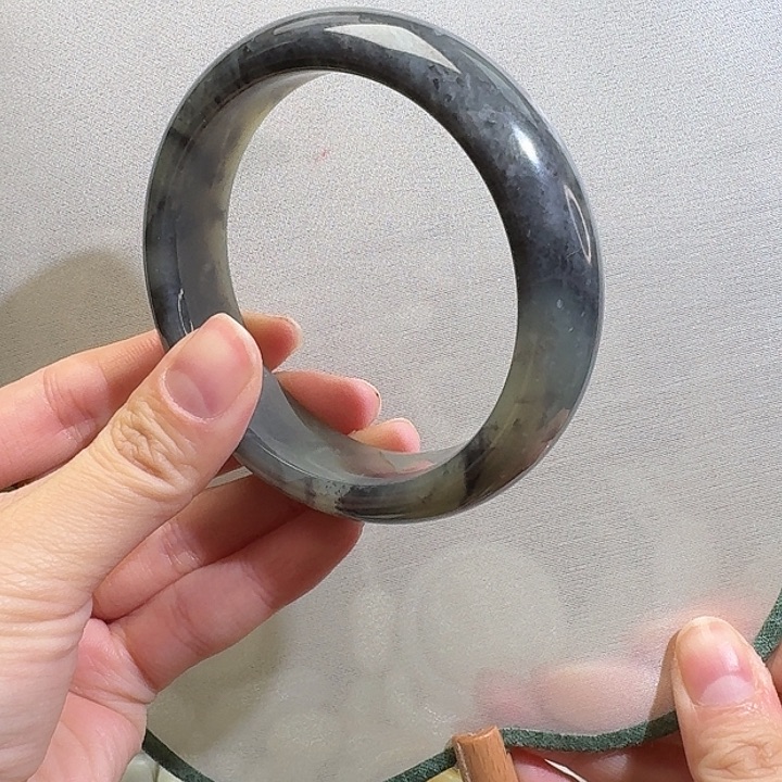 和田玉颈饰未镶嵌若羌青花圈口60