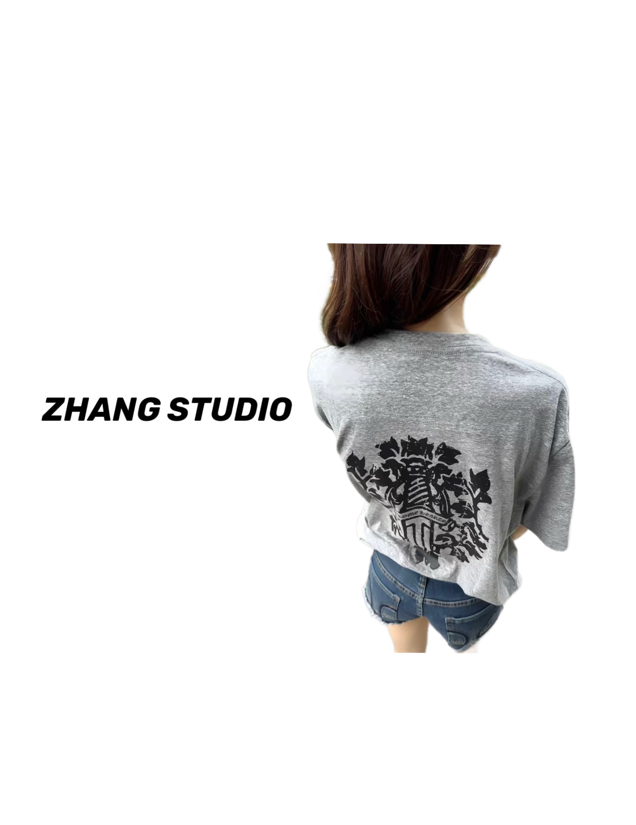 ZHANG STUDIO ｜KL花灰色定制限定宝剑T恤