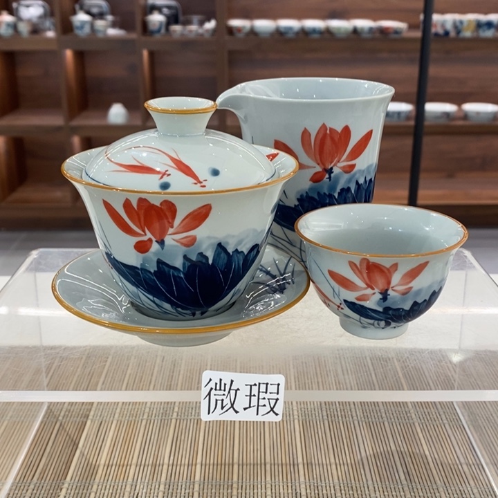 釉下老陶泥手工绘制