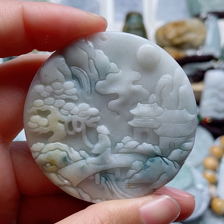 翡翠吊坠(不含链)未镶嵌翡翠