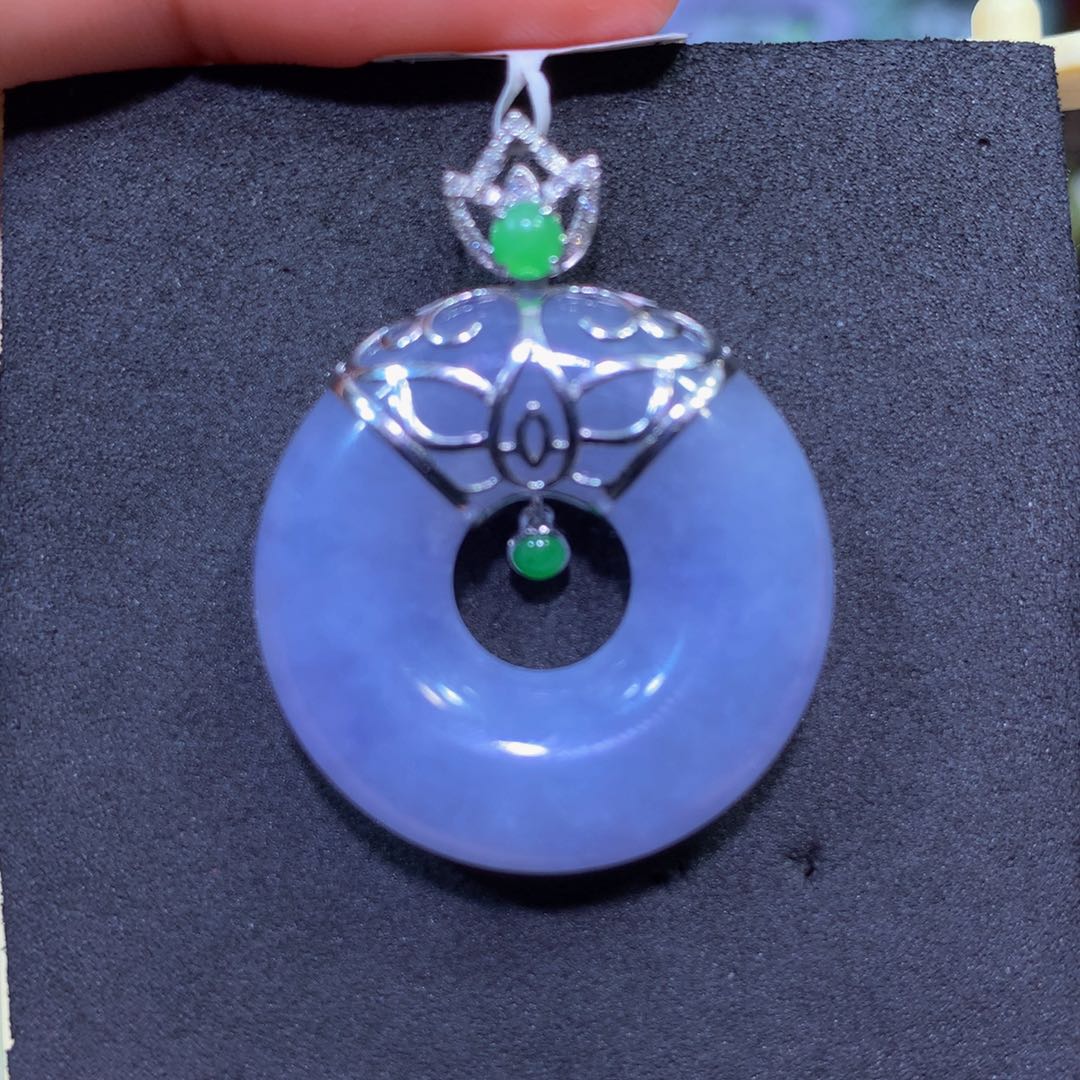 翡翠18K金镶嵌手链