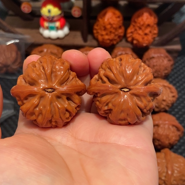 今***伴文玩核桃把件40.8尺寸凤凰台2384