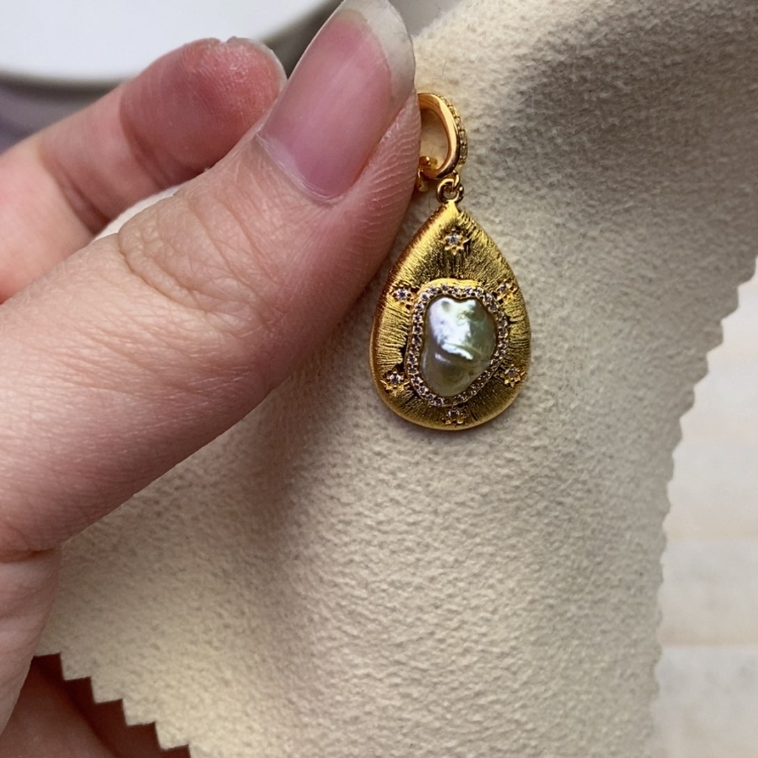 海水珍珠颈饰银S925镶嵌