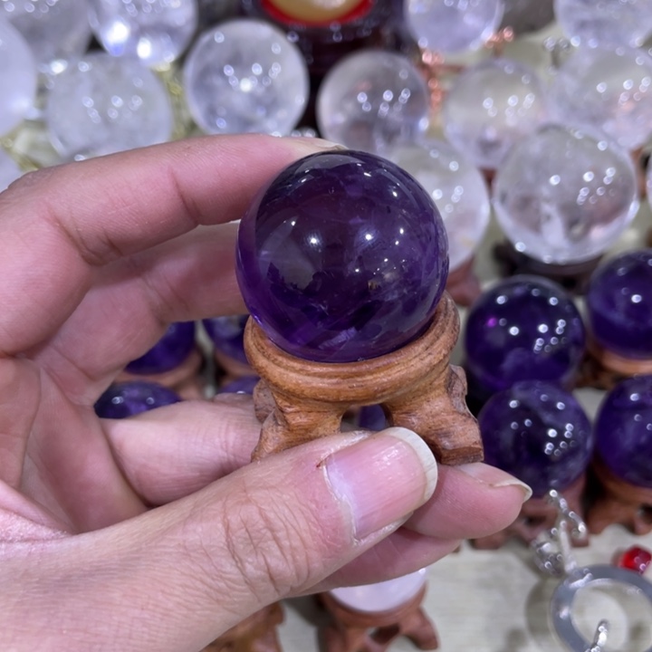 紫晶水晶球未镶嵌