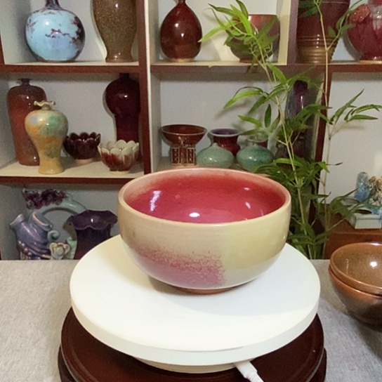 碗钧瓷饭碗高温窑变