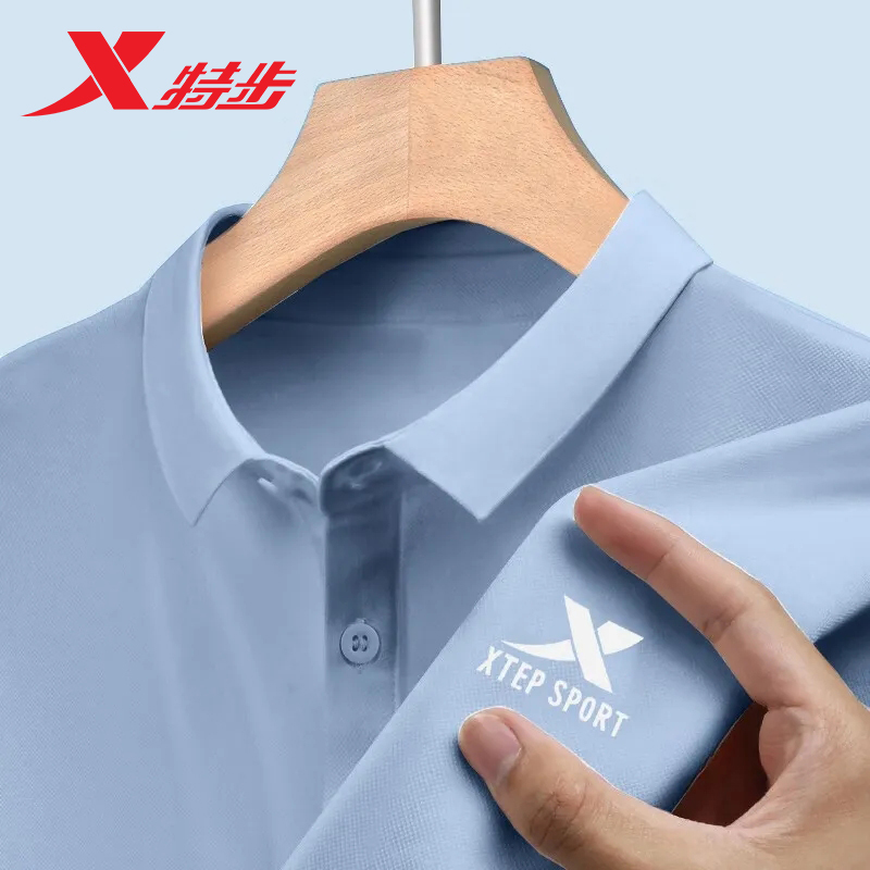 特步短袖T恤男夏季2025新款速干正品休闲透气男士运动健身体恤男