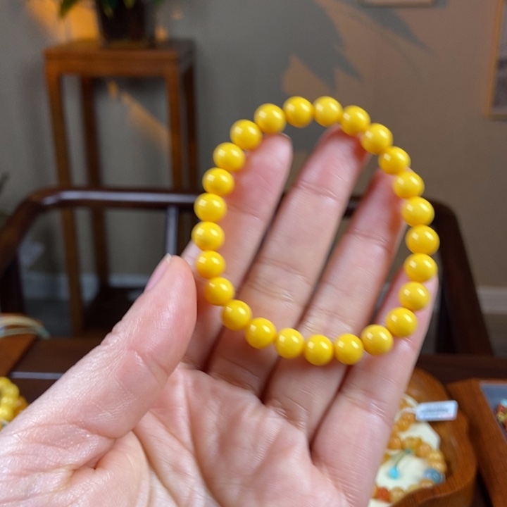 琥珀手链未镶嵌蜜蜡手串7+