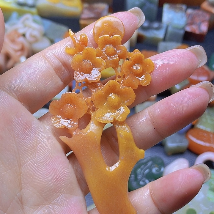 青田石印石花开富贵