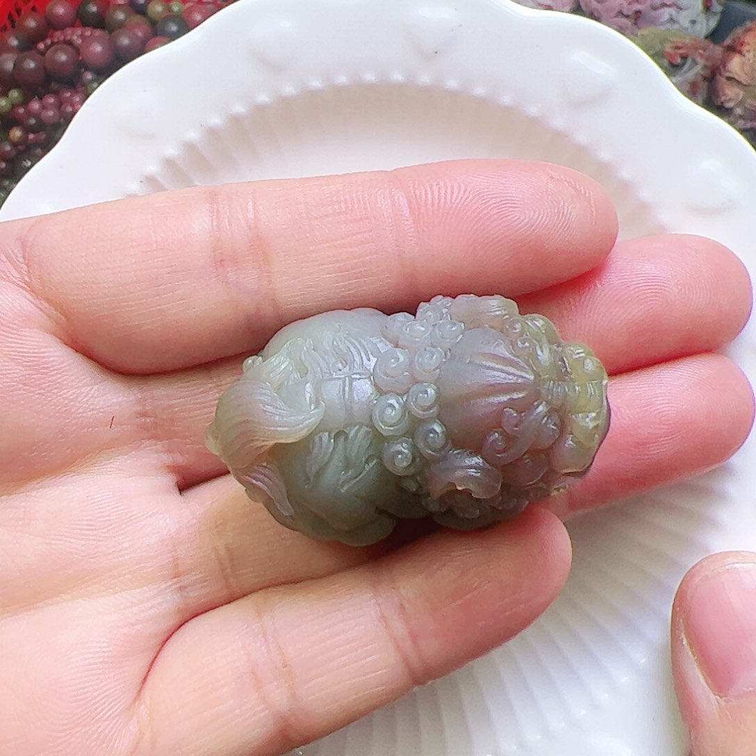 玛瑙/玉髓吊坠未镶嵌紫**宝