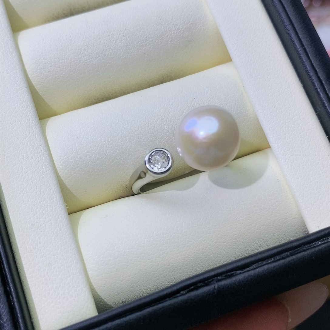 淡水珍珠戒指合金