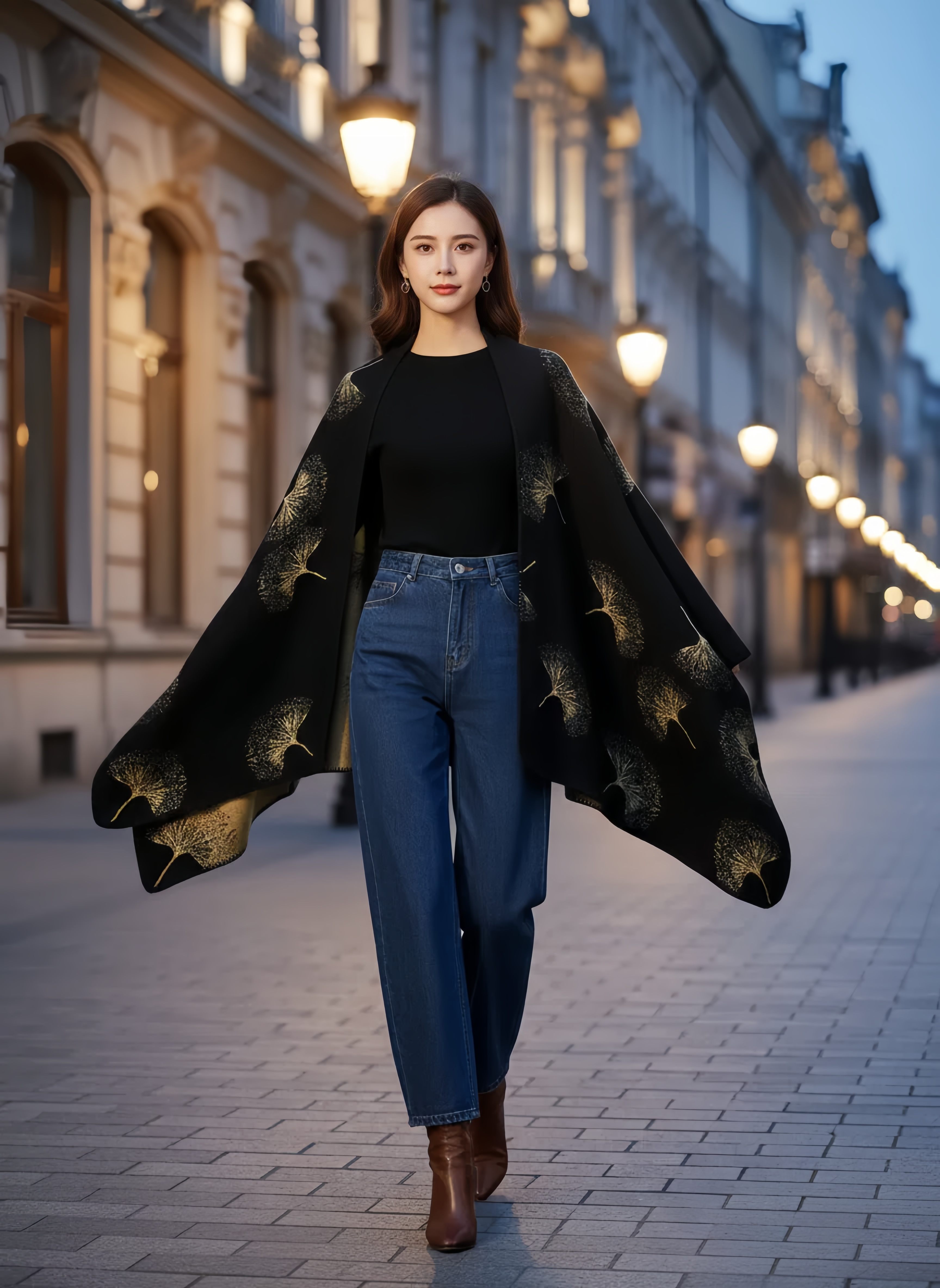 休闲时尚双面百搭女士披肩女款爆款2025新款冬季厚款气质保暖护肩