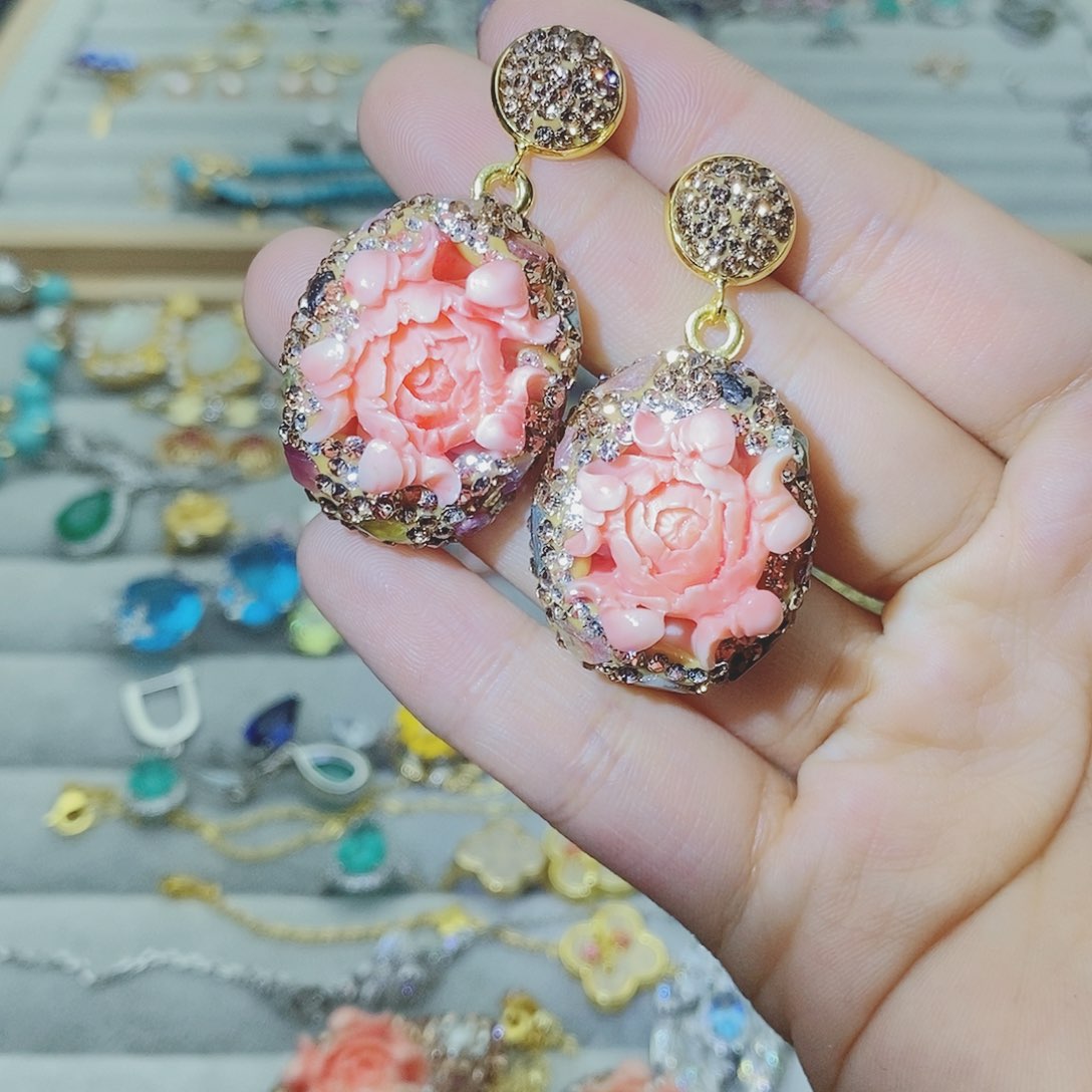 【闪购商品】托帕石耳饰银S925镶嵌