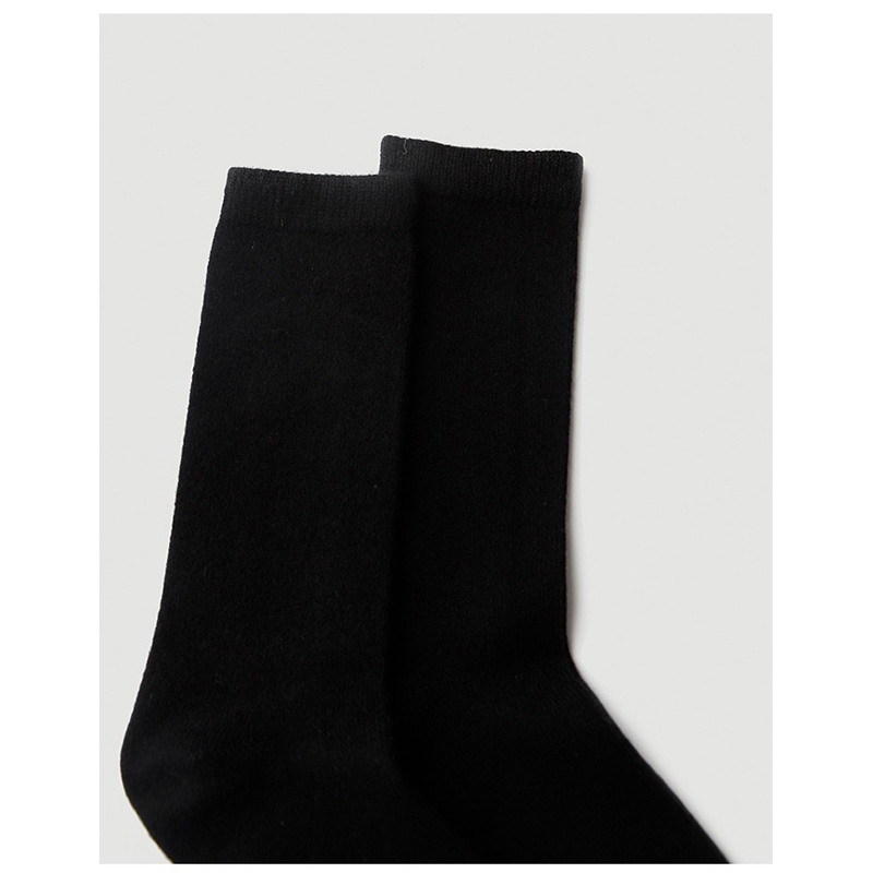 MYL 羊绒中筒袜2024秋冬新品纯色中长款百搭针织女袜袜子冬季