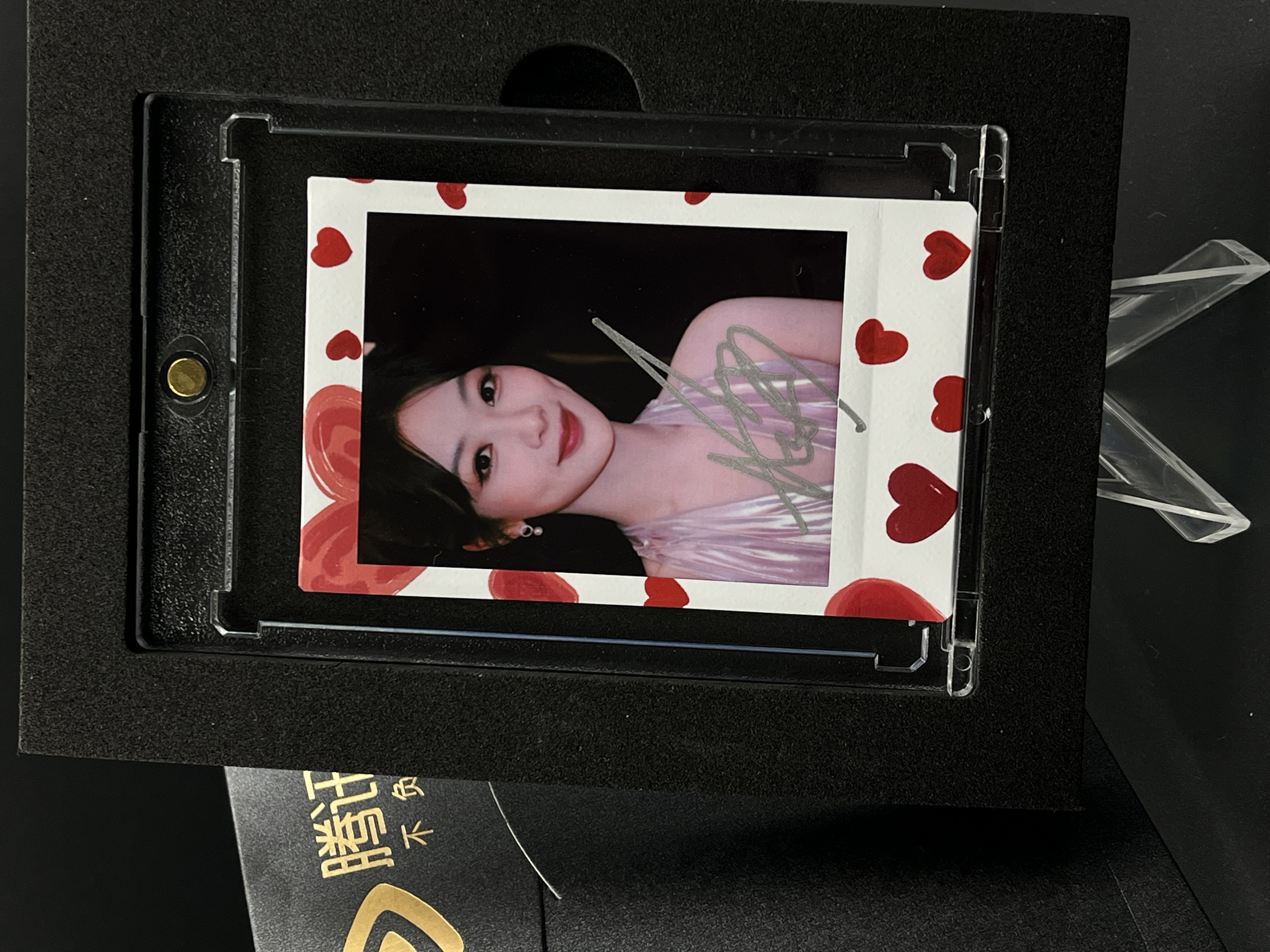 W330【杨紫】三寸正品签名拍立得照片  爱心