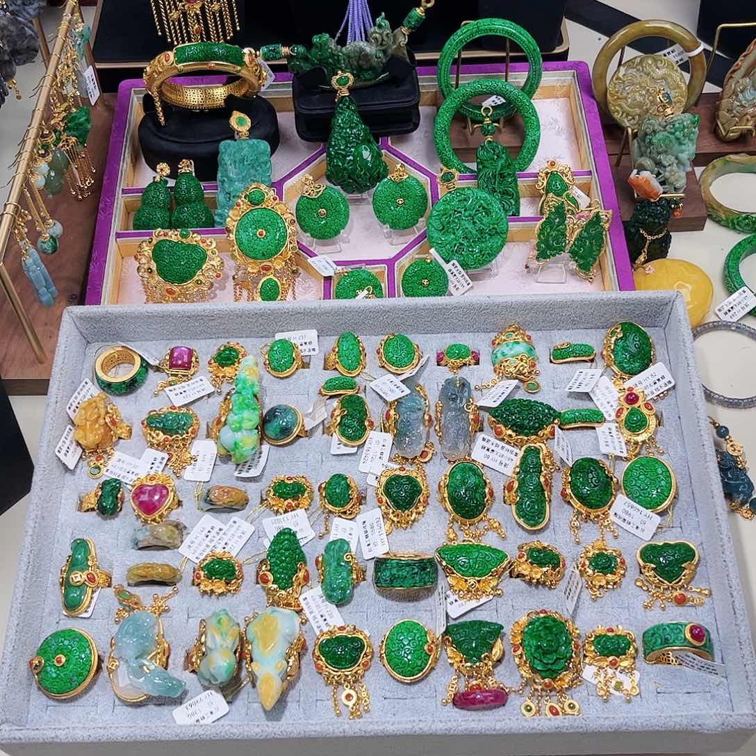 【闪购商品】翡翠戒指银S925镀金镶嵌   展示汇总 点菜购买