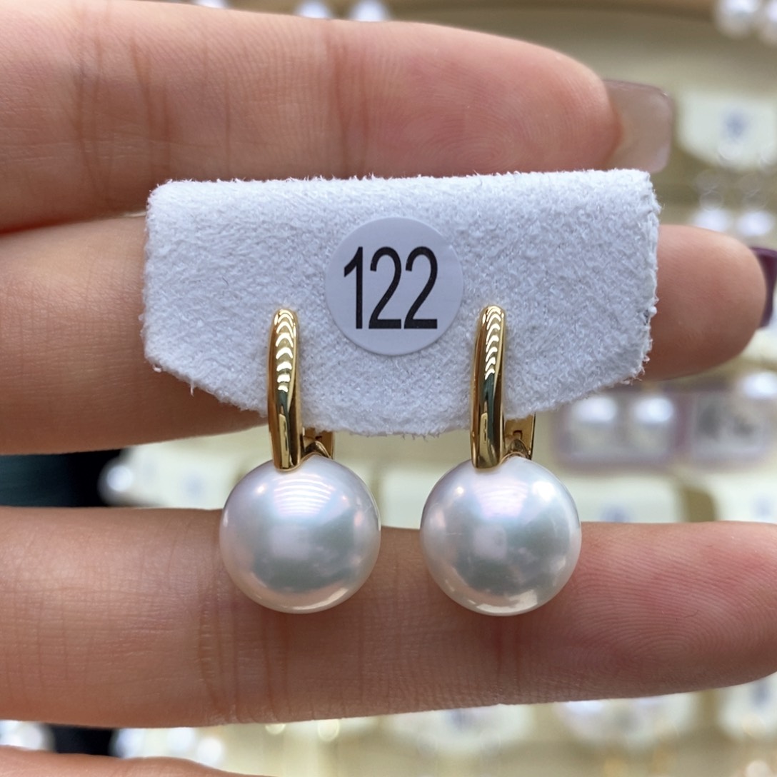 淡水珍珠耳饰银S925镶嵌