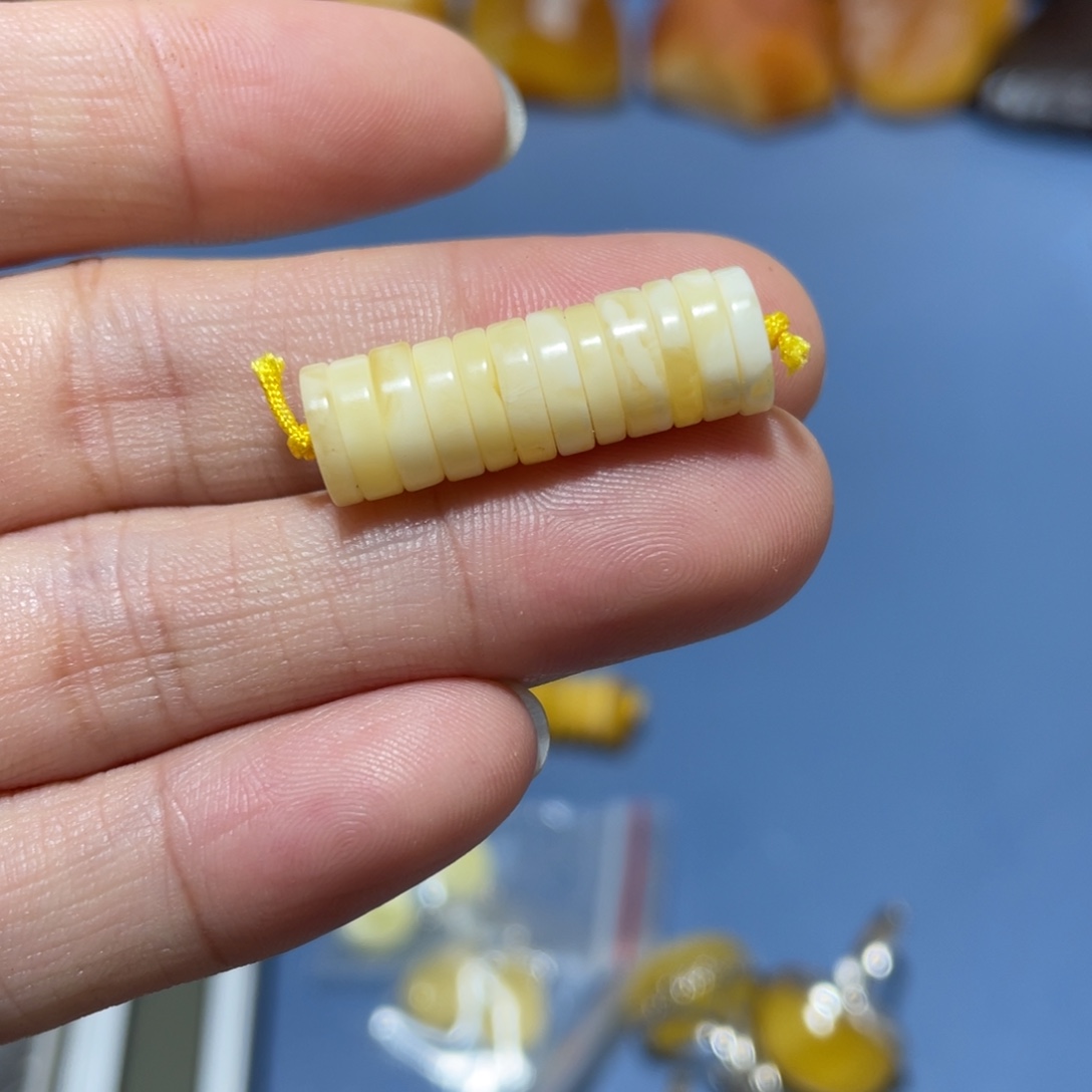 定制蜜蜡未镶嵌直切隔片