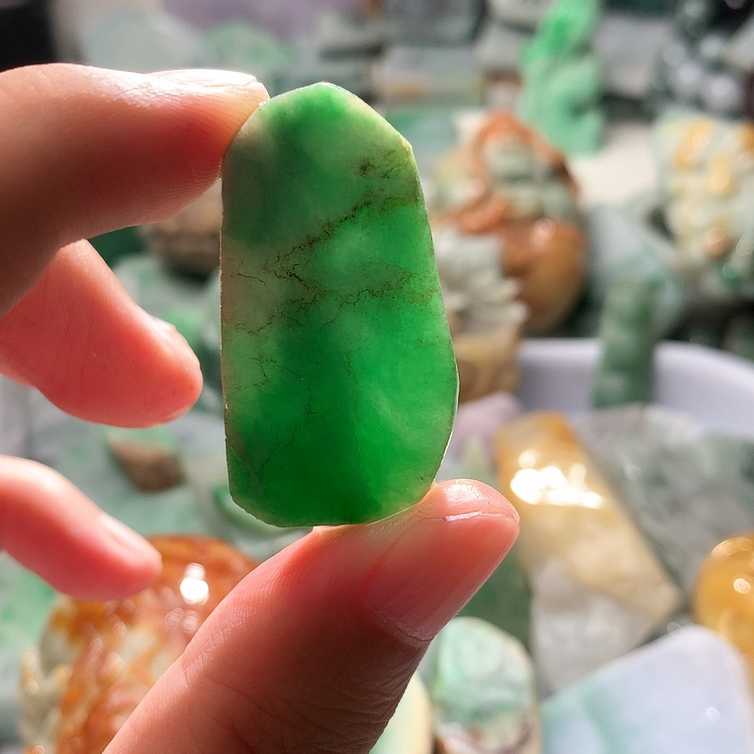 翡翠散珠翡翠原石片料